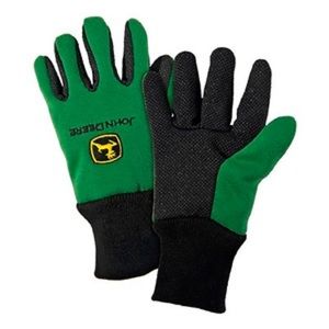 John Deere Kids & Women’s Small Gardening Gloves Green Black Cotton Grip